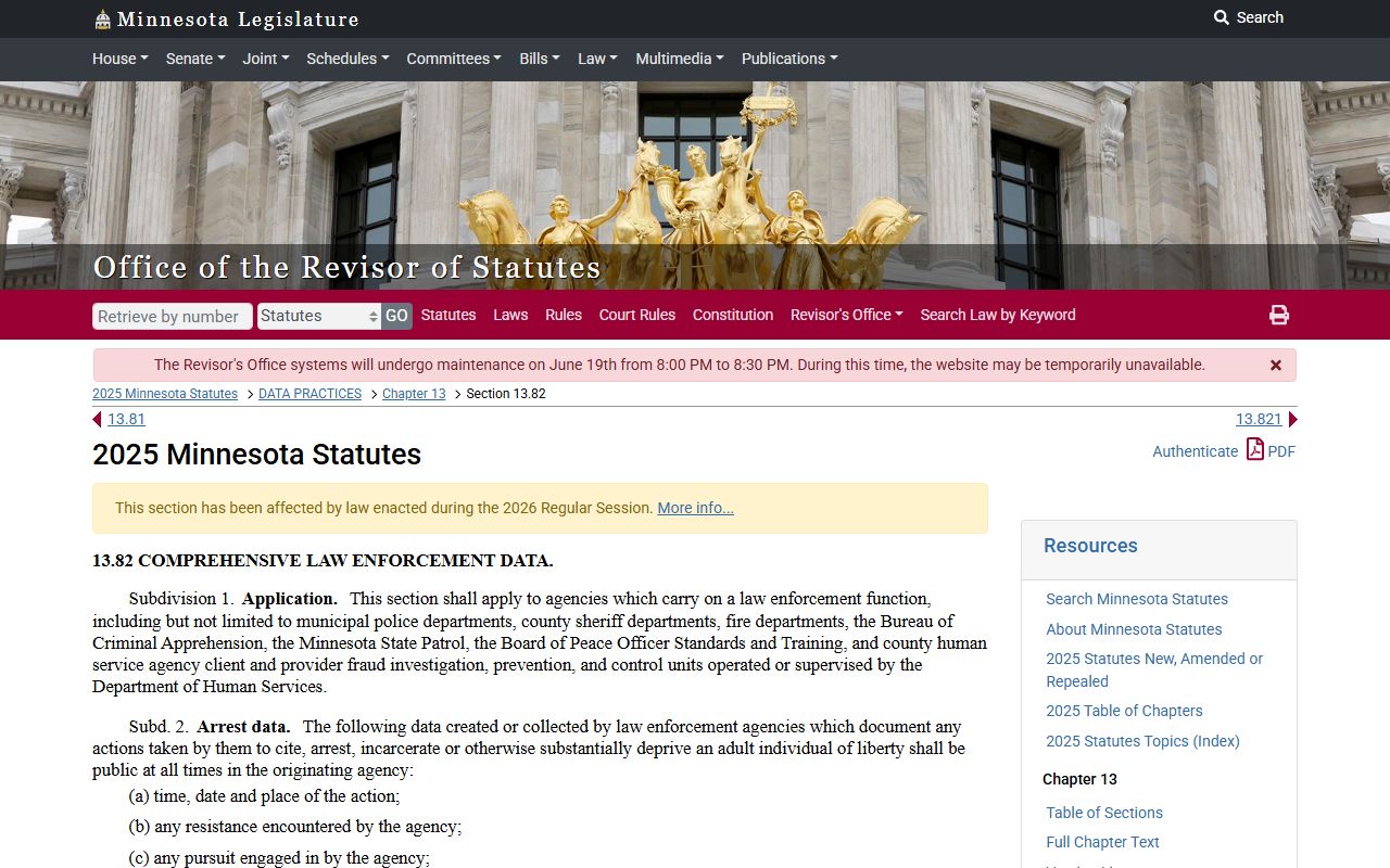 Minnesota law on Waseca County jail mugshots and booking photos